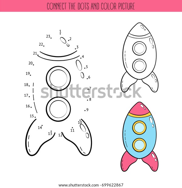 Resultado de imagen de Actividades de unir y colorear una nave espacial para preescolar