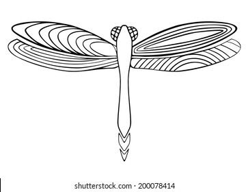 coloring book dragonfly