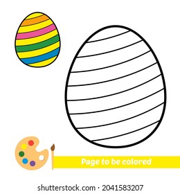 Coloring book, easter egg vector image