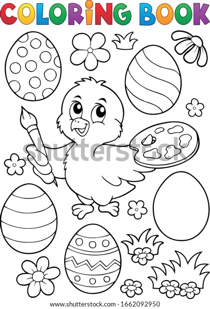 Download Coloring Book Easter Eggs Chicken 1 Stock Vector Royalty Free 1662092950