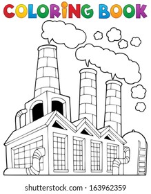 Coloring book factory theme 1 - eps10 vector illustration.