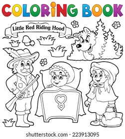 Coloring book fairy tale theme 1 - eps10 vector illustration.