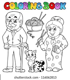 Coloring book family collection 2 - vector illustration.