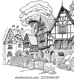 The coloring book features intricate designs inspired by architecture, with elegant patterns and details