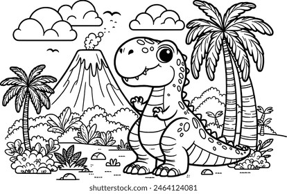 Coloring book featuring Allosaurus, a fascinating dinosaur from the Jurassic period.Perfect for kids and dinosaur enthusiasts to explore their creativity while learning about this prehistoric predator