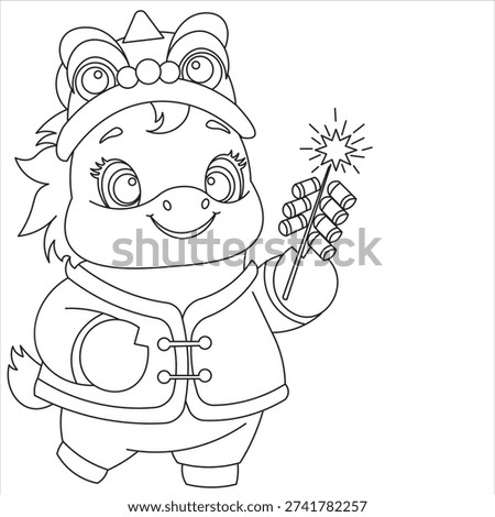 coloring book, The Fire Horse of Prosperous Times.
