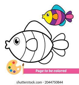 Coloring book, fish vector image