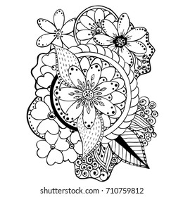 Coloring book. Flowers.