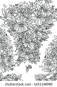  Farbbuch. Blumenhintergrund Frühlingspostkarte.