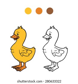 Coloring book (goose, gosling)