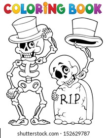 Coloring book Halloween character 6 - eps10 vector illustration.