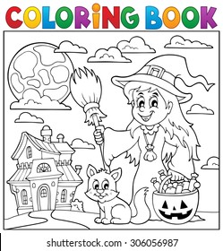 Coloring book Halloween thematics 1 - eps10 vector illustration.