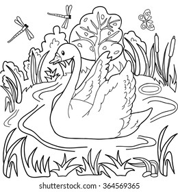 Download Swan Coloring Page Images Stock Photos Vectors Shutterstock