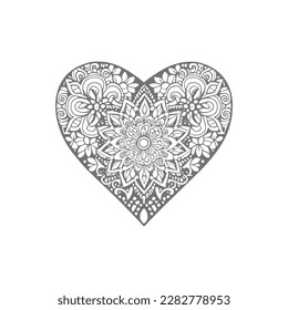 In the Coloring Book, the heart-shaped frames are beautifully decorated with intricate floral designs.