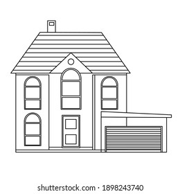 Coloring book home edition 5 vector.