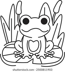 Coloring Book Illustration Vector Kids