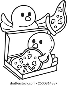 Coloring Book Illustration Vector Kids