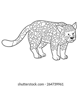 Coloring Book Children Jaguar Stock Illustration 550524235 | Shutterstock