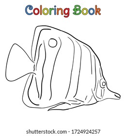 coloring book kid beautiful flag fish