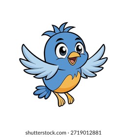 Libro para colorear para el Vector del pájaro del niño