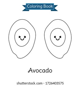 libro de colores kid chibi avocado