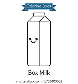 coloring book kid chibi box milk