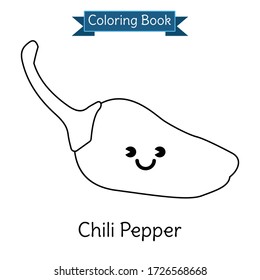 coloring book kid chibi chili pepper
