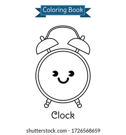 Coloring Book Kid Chibi Clock