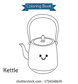 coloring book kid chibi kettle