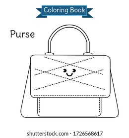 coloring book kid chibi purse
