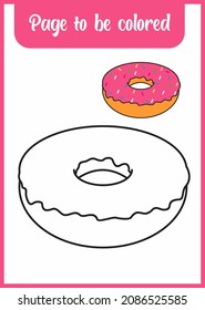 coloring book for kid. coloring cute Donuts