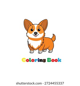 Malbuch für ein Kind ein Hund Vektor 