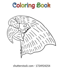 coloring book kid full head parkeet