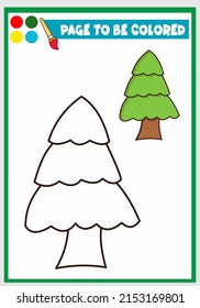 coloring book for kid the trees