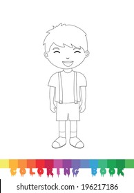 Coloring Book Kid Vector Illustration Stock Vector (Royalty Free ...