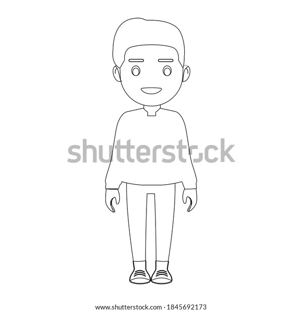 Coloring Book Kids About Boys Stock Vector (Royalty Free) 1845692173 ...