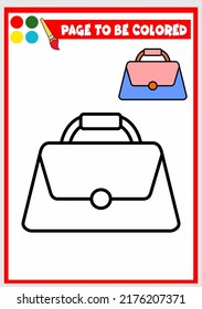 coloring book for kids. bag vector