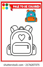 coloring book for kids. bag vector