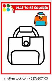 libro de colorear para niños. vector de bolsa