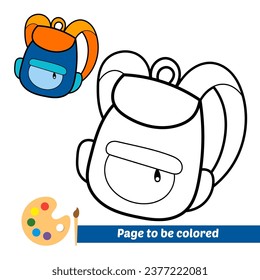 coloring book for kids, bag vector