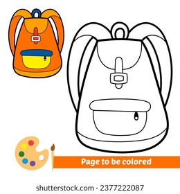 coloring book for kids, bag vector