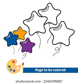 libro de colores para niños, vector de globos
