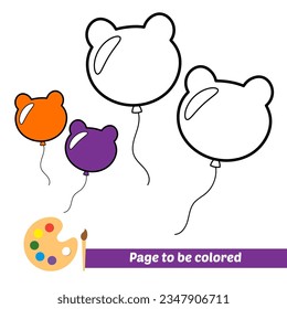 libro de colores para niños, vector de globos