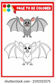 coloring book for kids. bat