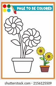 coloring book for kids beautiful flower