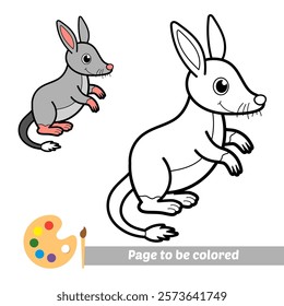 coloring book for kids, bilby vector