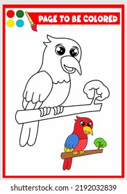 coloring book for kids. bird
