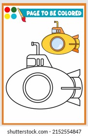 coloring book for kids, a boat