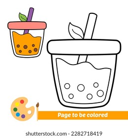 Bubble Tea Coloring Page Royalty Free Stock SVG Vector and Clip Art