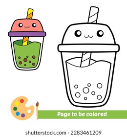 Bubble Tea Coloring Page Royalty Free Stock SVG Vector and Clip Art